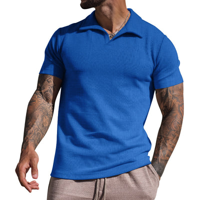 Polo Casual de Cuello V para Hombre - Colores Sólidos - Image 29