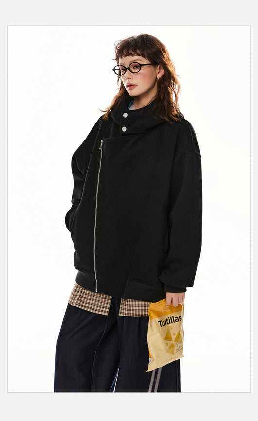 Sudadera Cardigan Irregular con Doble Cierre - Estilo Retro Casual para Mujer - Image 21