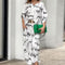 Conjunto de Pantalón Estampado con Letras para Mujer