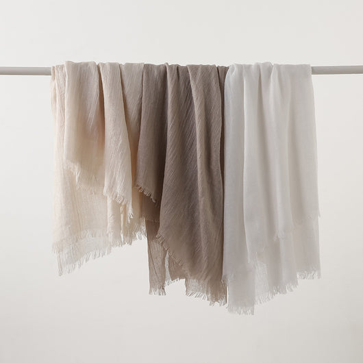 Pañuelo Artístico de Algodón y Lino - Colores Sólidos Elegantes - Image 46