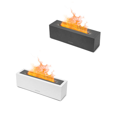 White rectangular aromatherapy machine with a flame effect, displaying the brand name "nathome". - Image 4