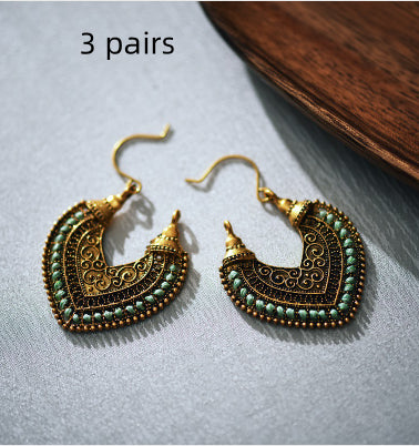 Aretes Tejidos en Forma de Corazón - Image 11