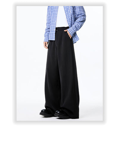 Pantalones Holgados de Pierna Recta con Drapeado Elegante - Image 11