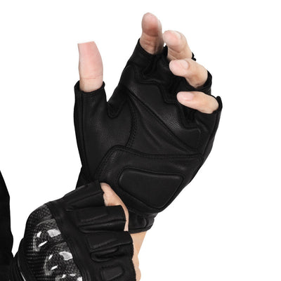 Guantes de Carreras Vintage Rider en Cuero de Oveja y Fibra de Carbono - Image 3