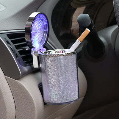 Cenicero Automotriz con Luz LED RGB y Contenedor Portátil - Image 12