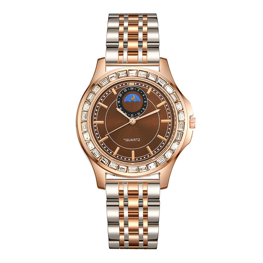 Reloj de Acero Inoxidable con Strass para Mujer - Temperamento Elegante - Image 6