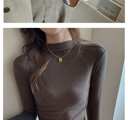 Blusa Base Cuello Semialto Manga Larga para Mujer - Image 15
