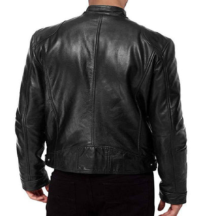 Chaqueta de Cuero PU Slim con Cuello Elevado - Image 16