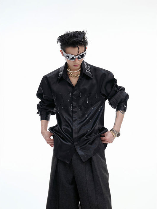 Blusa Corta de Satén Sedoso - Corte Amplio Perfecta para Commuters - Image 14