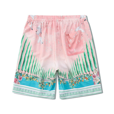 Conjunto de Camisa y Shorts Estampada Cuello Cubano - Lujo Casual de Alta Moda - Image 4