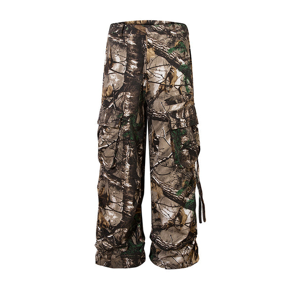 Pantalones Cargo Camuflaje Ramas Estilo Retro
