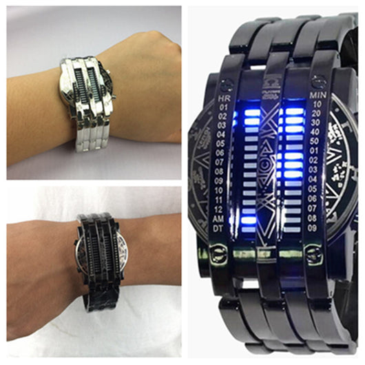 Reloj LED Binario de Acero Inoxidable Doble Fila - Image 22