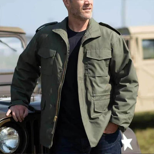 Chaqueta Acolchada Estilo Militar para Hombre