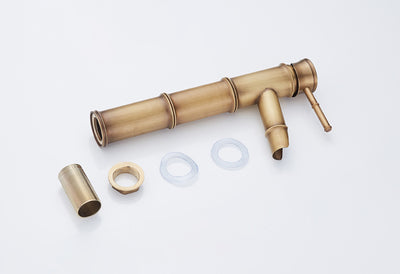 Grifo Retro de Bambú para Lavabo con Agua Fría y Caliente - Image 10