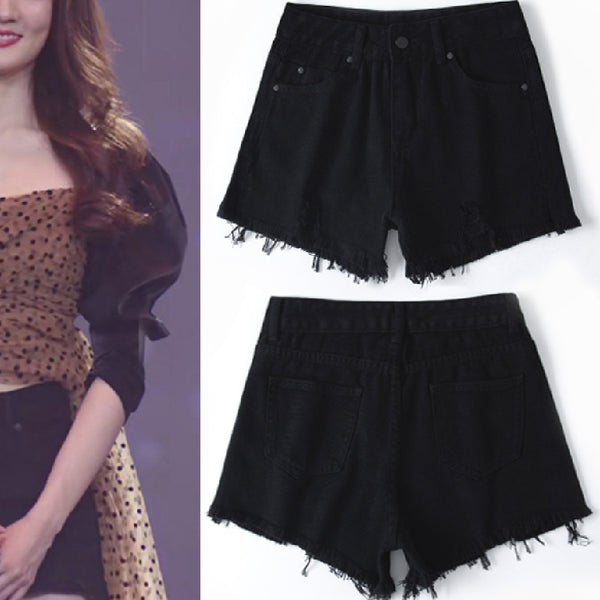 Shorts de Mezclilla Negra para Mujer