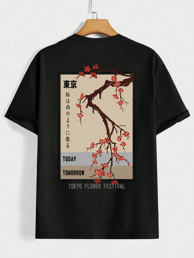 Playera Estampada Festival de Flores Tokio para Hombre - Image 8