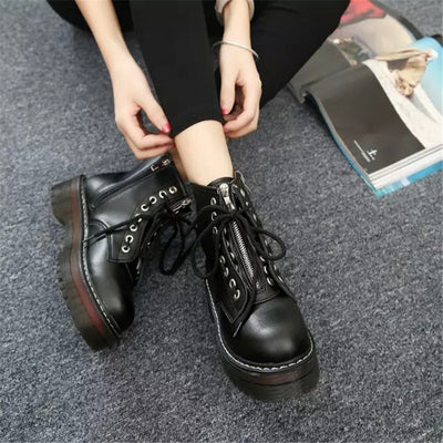 Botas Martin de Caña Media para Mujer con Cordones Frontales - Image 10