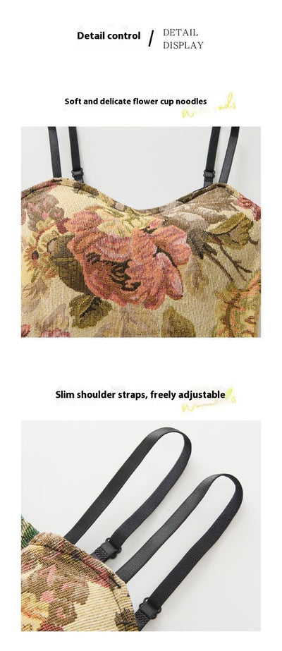 Bolso Sling Floral Vintage con Pliegues Elegantes - Image 15