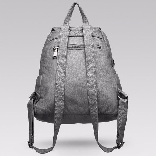 Mochila de Cuero Suave Versátil para Viajes y Uso Diario - Image 3