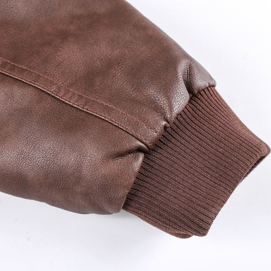 Chaqueta de Cuero PU Lavable para Hombre con Forro Removible - Image 20