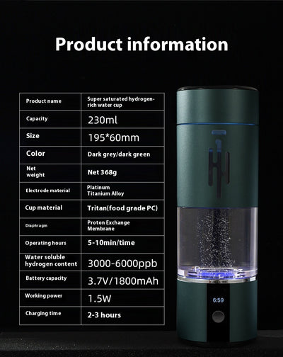 Vaso Generador de Agua Hidrogenada con Separación Electrolítica - Image 8
