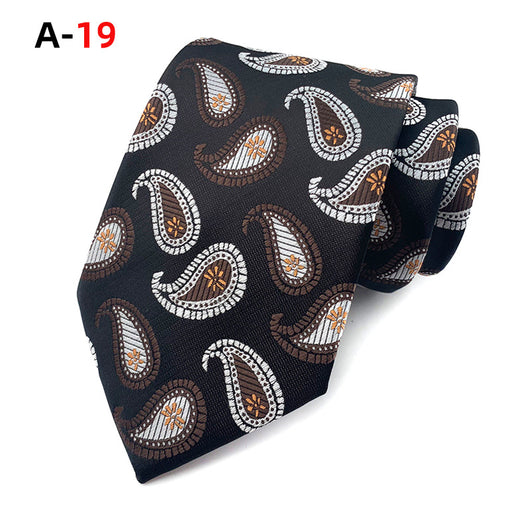 Corbata Jacquard Paisley Europeo Americana para Hombre - Image 17