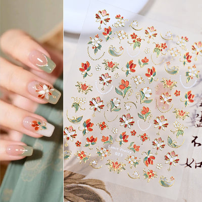 Adhesivos de Uñas 5D con Relieve Estéreo - Ornamentos Decorativos - Image 35
