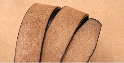 Cinturón de Cuero Genuino para Hombre con Hebilla Pin Retro Clásico - Image 14