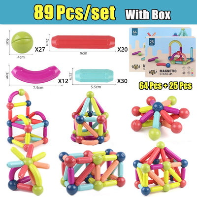 Juego de Construcción Magnética Grande para Aprendizaje Temprano - Bloques Variados DIY - Image 13