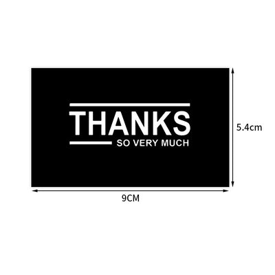 Pack de 50 Tarjetas de Agradecimiento Negro Elegante con Empaque de Regalo - Image 4