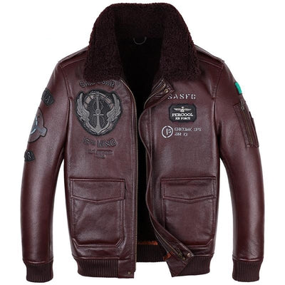 Chaqueta de Cuero Estilo Aviador para Hombre - Image 2