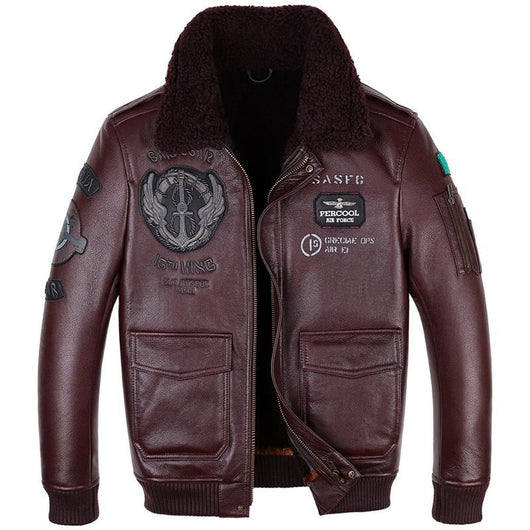 Chaqueta de Cuero Estilo Aviador para Hombre - Image 2