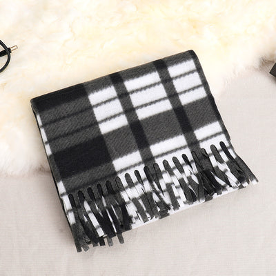 Bufanda Reversible de Cuadros Clásica para Otoño e Invierno - Unisex con Terciopelo Suave - Image 8