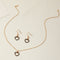 Simple Fashion Love Five-pointed Star Pineapple Earrings Necklace Set A