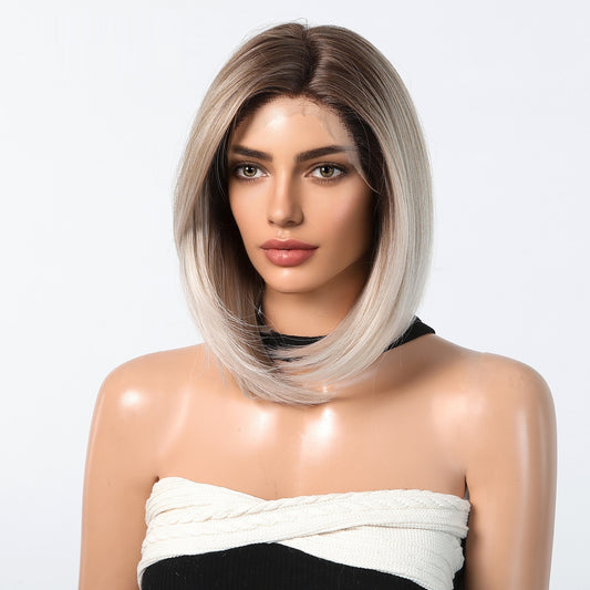 Peluca Bob Corto Liso con Encaje Frontal - Cabello Natural Realista - Image 2