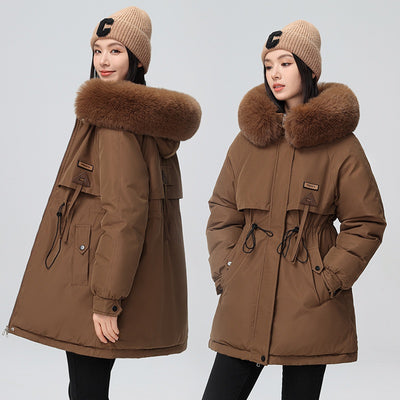 Abrigo Acolchado de Terciopelo Suelto Estilo Coreano para Mujer - Image 15