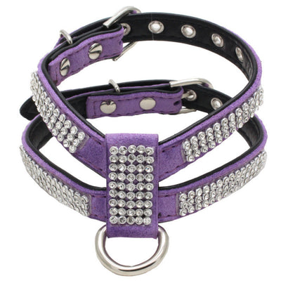 Arnés en K con Strass para Perros Pequeños - Correa de Sujeción Manual - Image 4