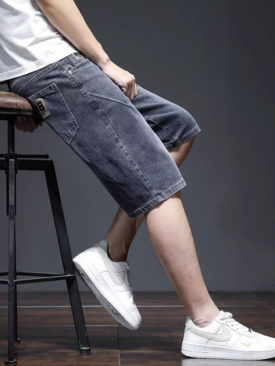 Shorts de Mezclilla Rectos Ligeros para Hombre - Perfecto para Verano - Image 12