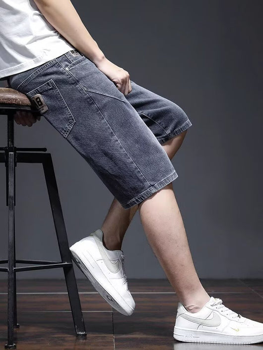 Shorts de Mezclilla Rectos Ligeros para Hombre - Perfecto para Verano - Image 12
