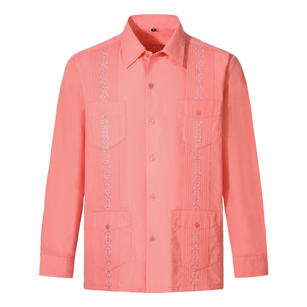 Camisa de Rayas Guayabera Clásica para Hombre
