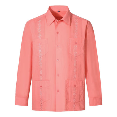 Camisa de Rayas Guayabera Clásica para Hombre - Image 2