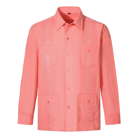 Camisa de Rayas Guayabera Clásica para Hombre