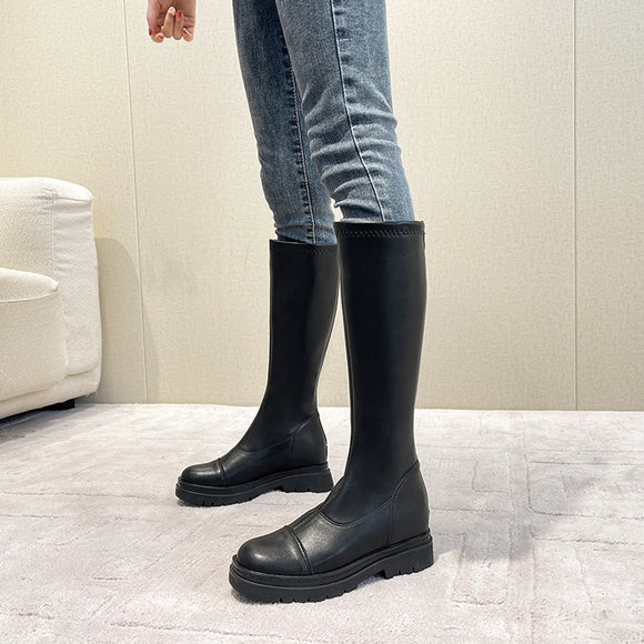Botas Altas Estilo Británico para Jinetes con Aumento de Altura Interno