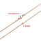 Mens Stylish Stainless Steel Snake Chain Necklace Rose Dorado