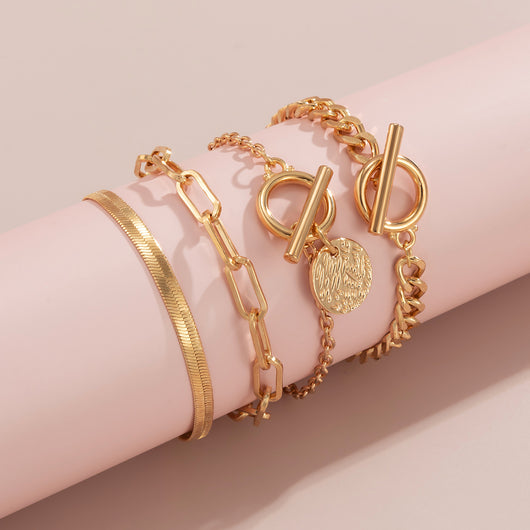 Pulsera de Cadena Hueca con Diseño Serpiente en Metal - Image 15