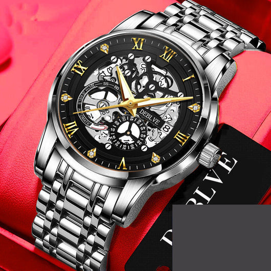 Reloj Calendario de Mano Esqueleto Mecánico con Luz Luminosa - Image 4