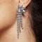 Aretes Largos Superpuestos en Capas con Borlas