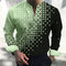 Camisa Casual Slim Fit Talla Grande para Hombre con Diseño 3D