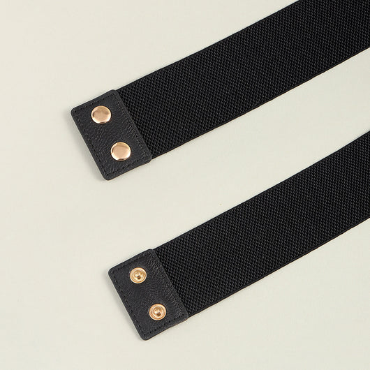 Cinturón Ancho Geométrico para Mujer con Hebilla Circular - Ideal para Trajes y Vestidos - Image 41