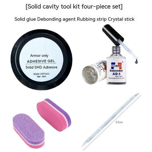 Kit Completo de Uñas de Gel con Lámpara Calefactora y Cristal Adhesivo